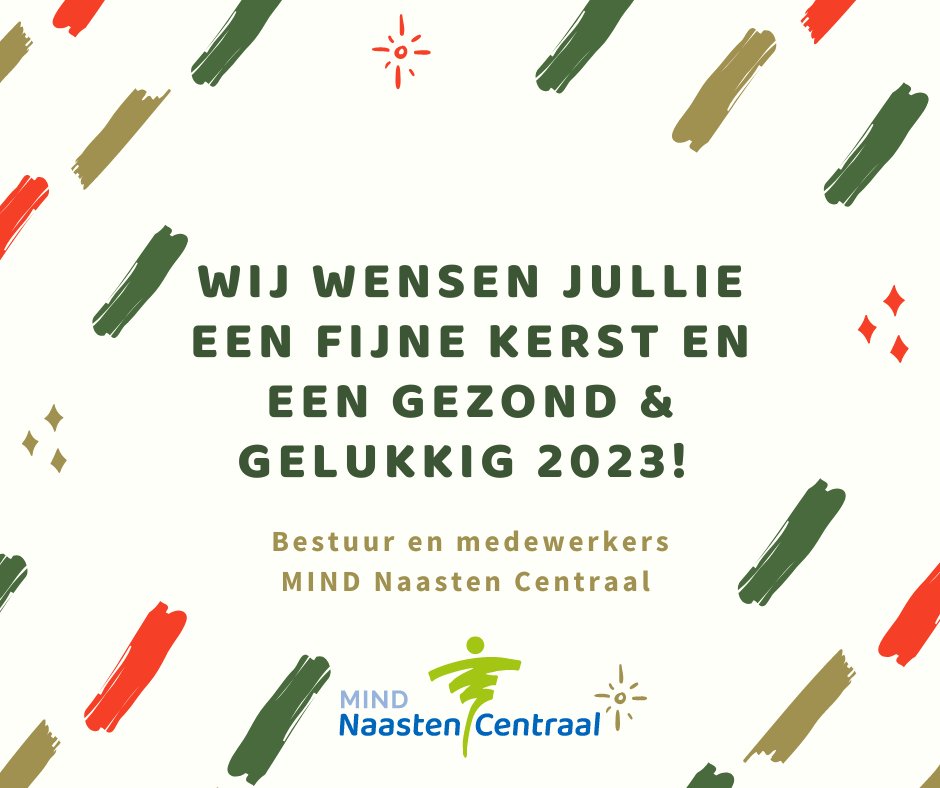 Voor alle naasten, professionals en anderen die ons hier volgen: heel fijne dagen gewenst! 🌟