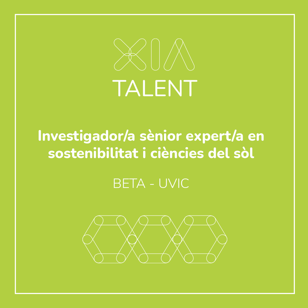 #OFERTAFEINA

Investigador/a sènior expert/a en sostenibilitat i ciències del sòl al <a href="/BETA_TechCenter/">BETA Tech Center</a> 

✍️ xia.network/arxius-talent/…

#FEDERrecerca #XIATalent