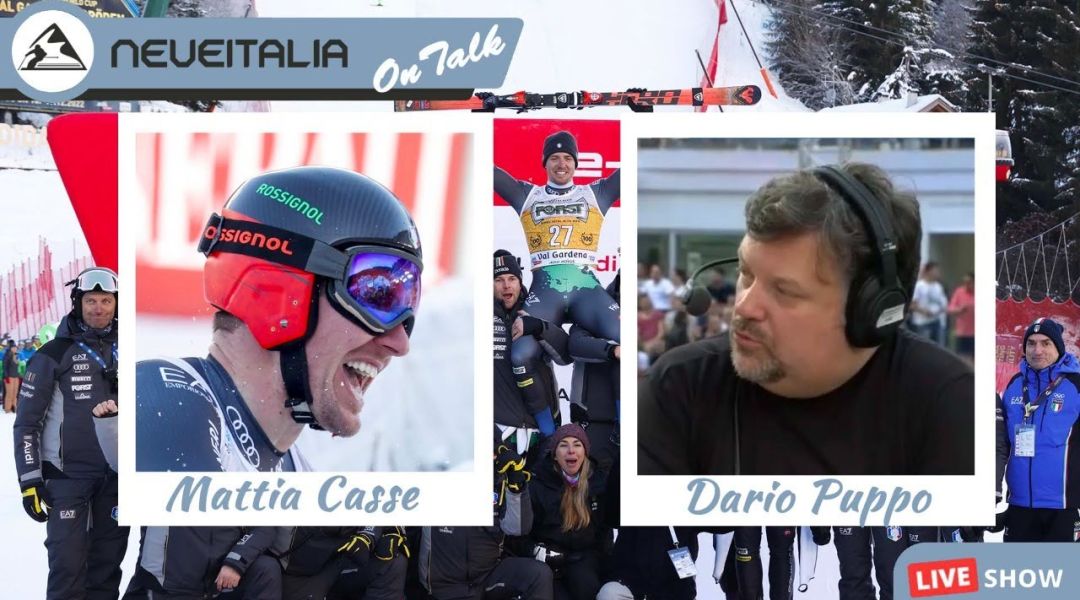neveitalia's tweet photo. "On Talk" con... Mattia Casse: Dario Puppo intervista il jet azzurro, in diretta su NEVEITALIA #onTalk #cassemattia #fisalpine #AlpineSkiing @neveitaliasport #22Dicembre #scialpinomaschile https://t.co/nvmEKkNK6r https://t.co/rPbdDwIGW9