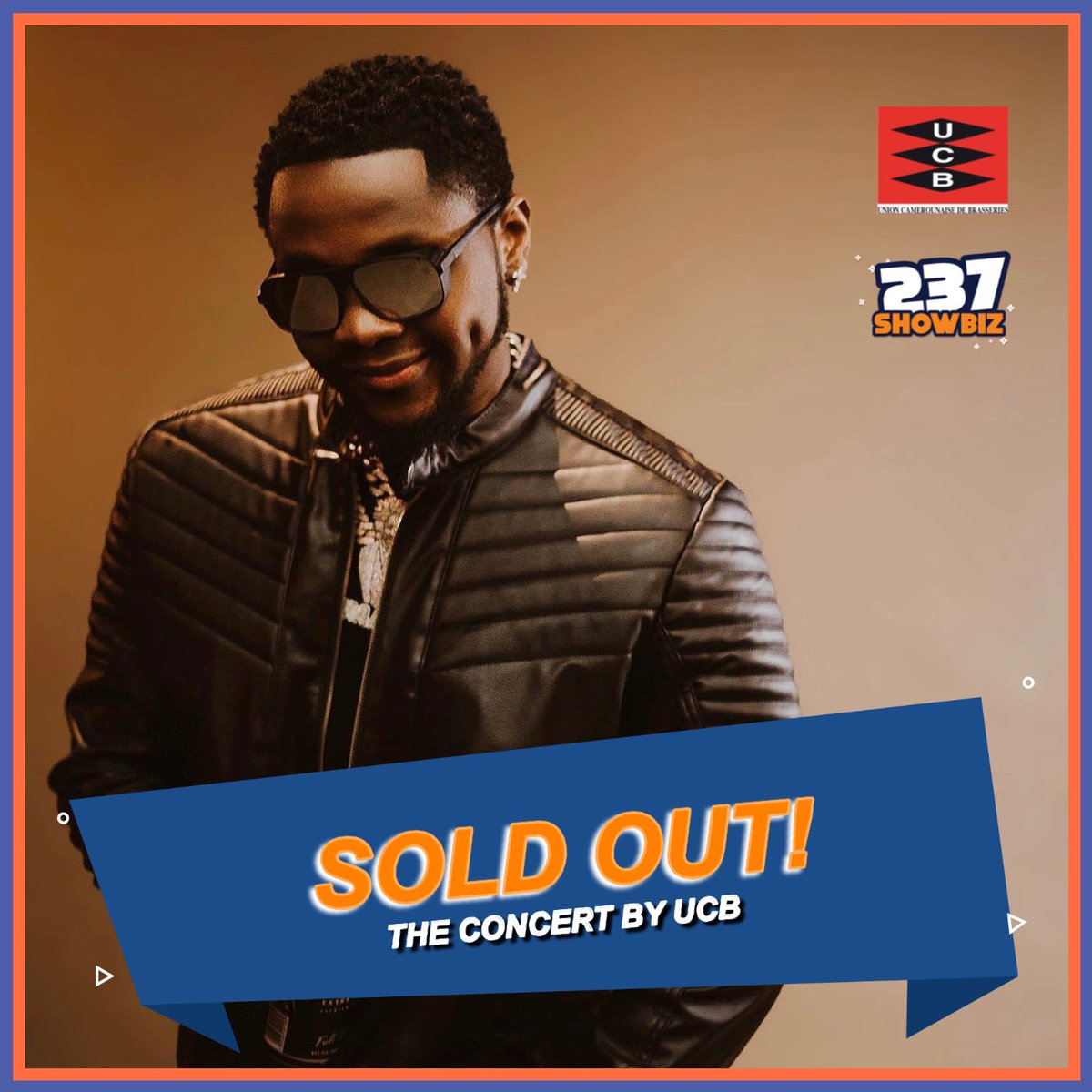 237Showbiz's tweet photo. 🟠🟠 UCB
The Concert by UCB with Kizz Daniel is SOLD OUT! Managing Director of @Ucbonline Mr. Austin Ufumba announced via the brewery company’s social media platforms.
Waiting to see you BUGA tonight at 5:00PM Stade Omnisports Bepanda.
#RaiseYourGlass #UCBat50 #237Showbiz https://t.co/xjiUcMIg8l