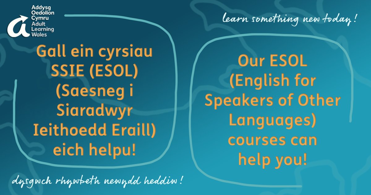 alwcymru's tweet photo. Cyrsiau: https://t.co/nraW4PJqHS

Courses: https://t.co/YDcFk64Xdx

#addysgoedolioncymru #adultlearningwales #dysguoedolionynygymuned #adultcommunitylearning #addysgoedolion #adulteducation #cyrsiauoedolion #adultcourses #cymru #wales https://t.co/0xUWk0RSSB