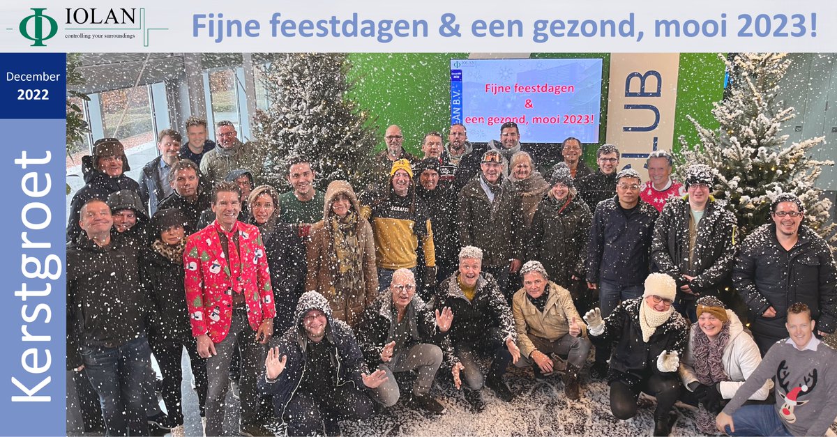 Alle IOLAN medewerkers wensen u fijne feestdagen en een gezond, mooi 2023! Onze kerstgroet leest u op onze website: iolan.com/nieuws/kerstgr…