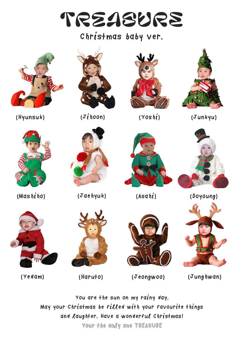 mommy_junkyu's tweet photo. Treasure Christmas baby Ver.👼🏻🎄

     สวัสดีครับทุกคนหลังจากที่เราห่างหายกับการทำอว.ไปนานมากก
วันนี้เราทำ wallpaper กับ Id photo มาแจกทุกคนครับบ ถือว่าเป็นของขวัญวันคริสต์มาสเล็กๆน้อยๆจากเราเองงง ขอให้ทึเมทุกคนมีคริสต์มาสที่แสนพิเศษนะครับ
Link in mention;
#artworkทึเม #TREASURE https://t.co/MgZWVgWgAN
