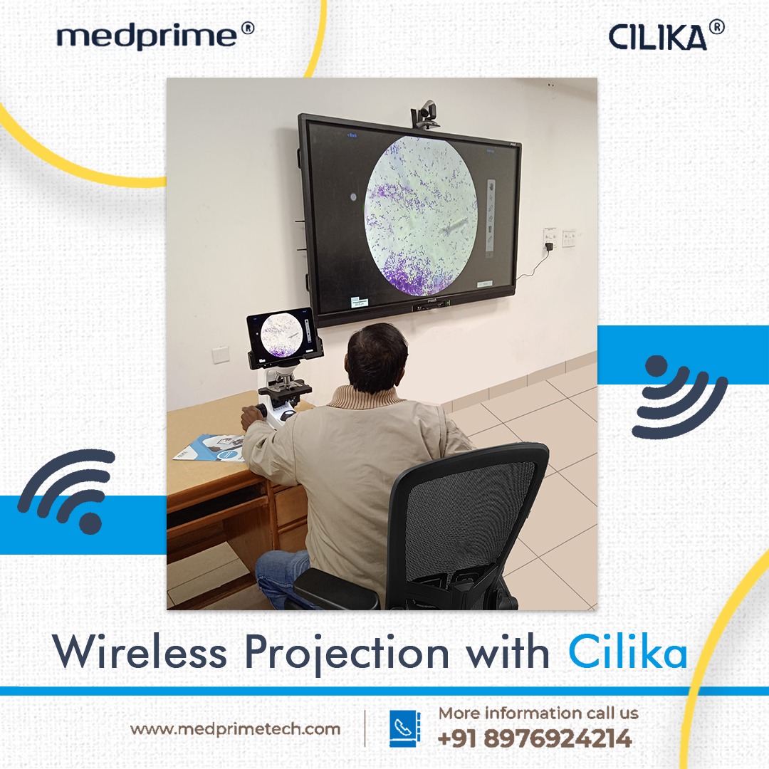 medprimetech's tweet image. Now wireless projection from a digital microscope is easy with Medprime&apos;s CILIKA.

#medprime #wirelessprojection #PortableMicroscopes #EfficientTesting #CILIKA #ResearchWorks #cilika #flurescencemicroscope #digitalmicroscope #pathologist #cilikabenchtop #Cilika #laboratory