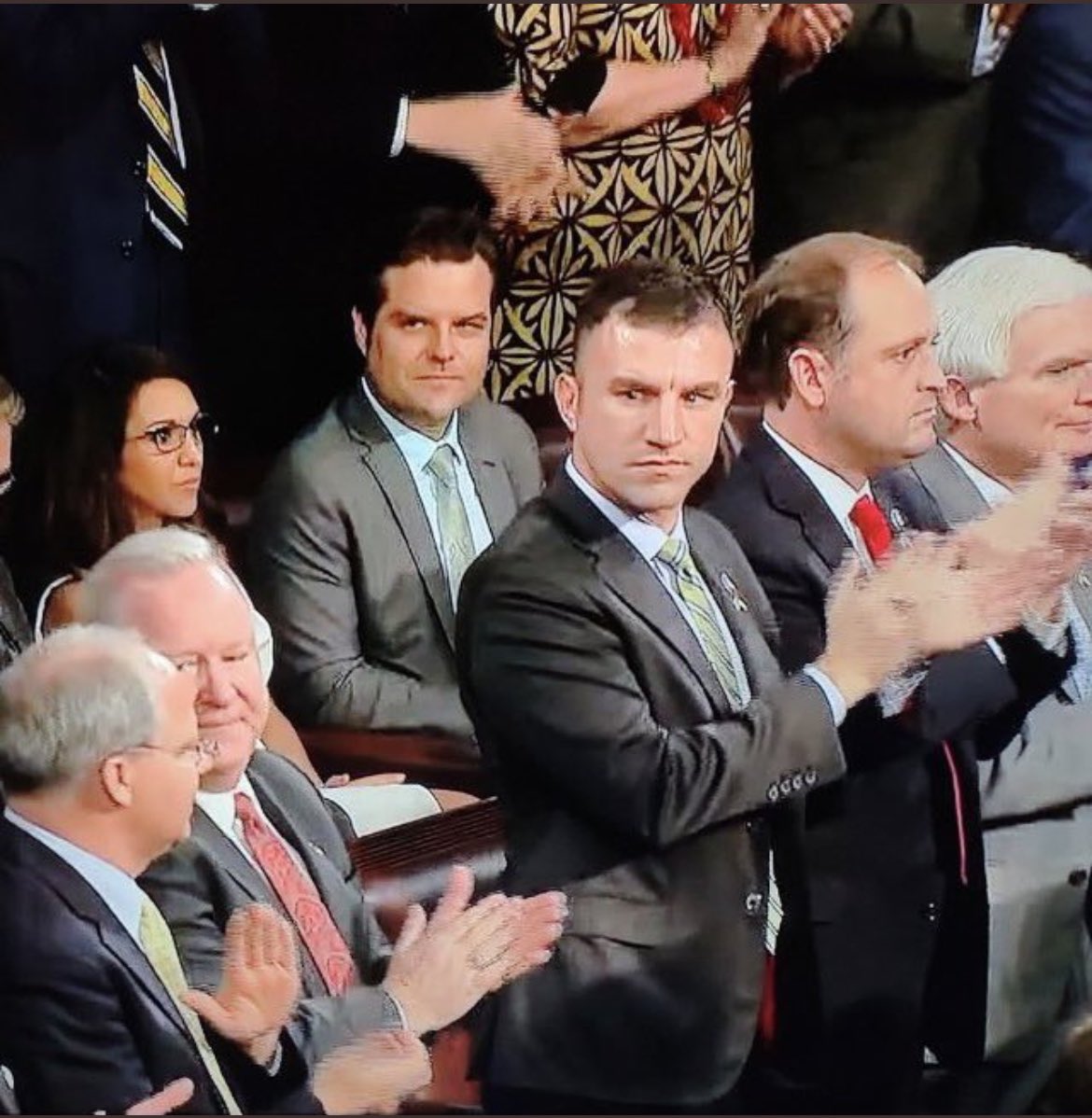 AmoneyResists's tweet photo. Please remain seated if you are traitorous abominations that have no business in Congress. https://t.co/mEEq67sE8X