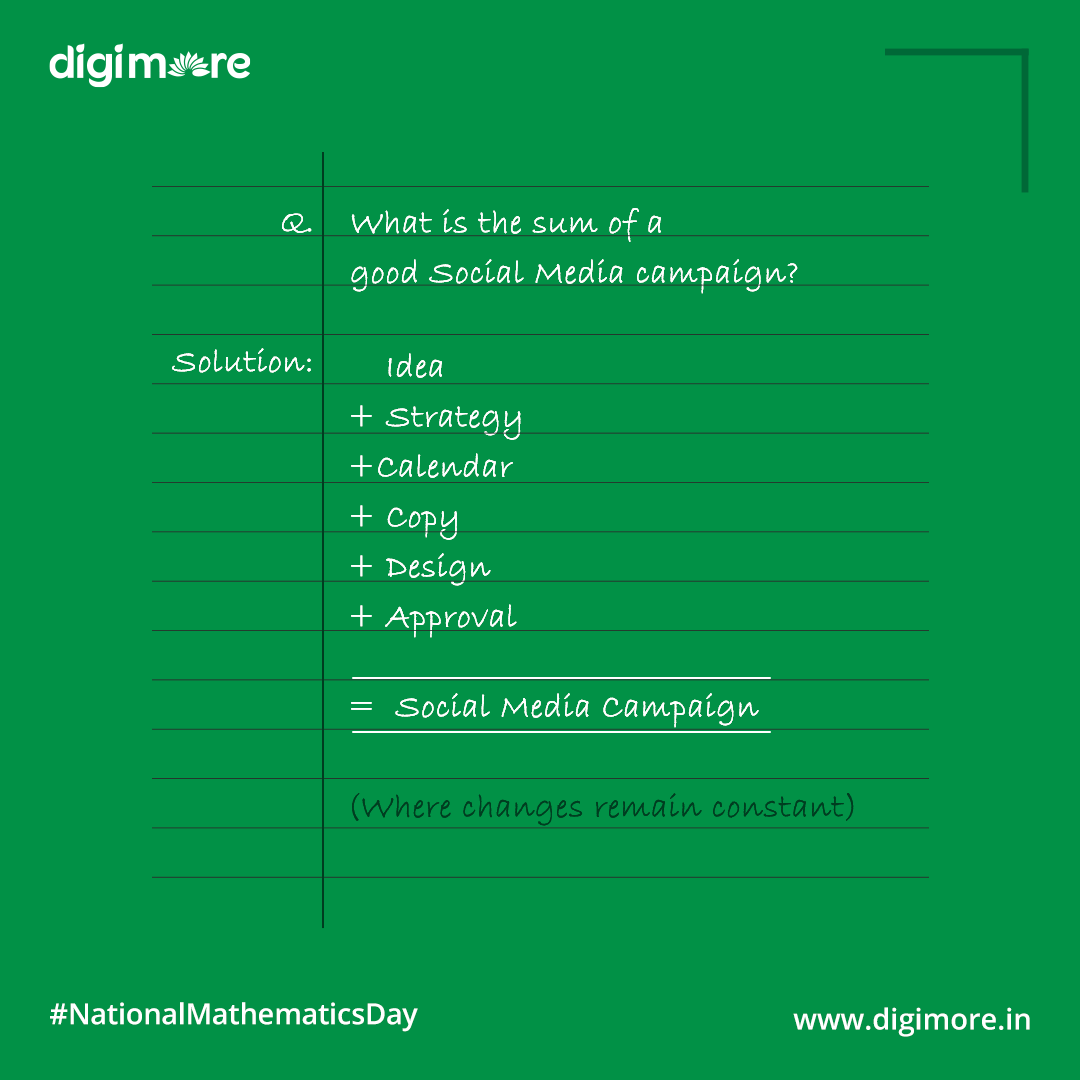 digimor_in's tweet photo. Celebrating #NationalMathematicsDay in Digital Style
.
.
.
#DigiMore #SocialMediaAgency #SocialMediaMarketing #DigitalMarketing #NationalMathematicsDayCreative https://t.co/Cx5yPvmz1F