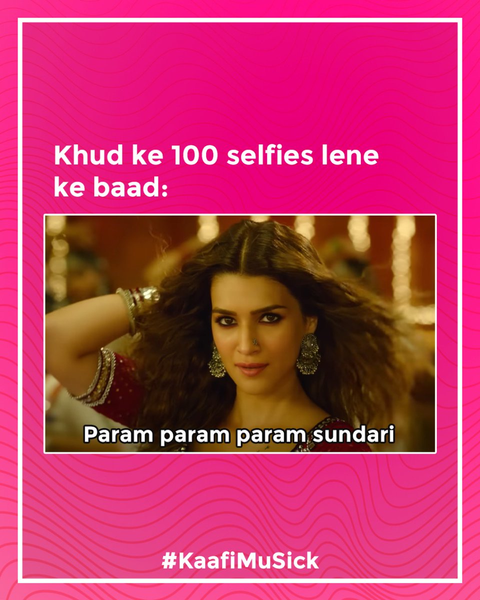 MTVBeats's tweet photo. Also channeling Geet’s famous line from Jab We Met: “Main apni favourite hoon!” 💖
Kya aap karte ho relate? Let us know in the comments 🤳🏼

#MTVBeats #BloodMeinHaiBeat #KaafiMuSick #ParamSundari #selfietime #selfiequeen @kritisanon https://t.co/btbG6o8icv