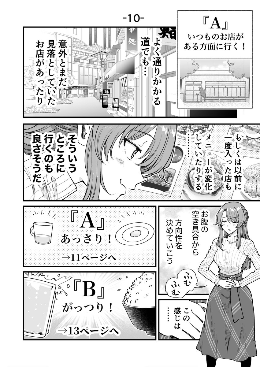 行きつけの店に通い続けてしまうゲームブック風漫画(3/9) 