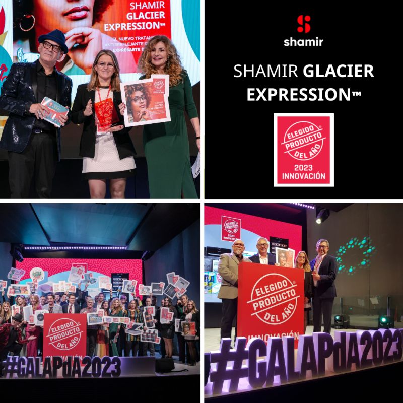 Shamir Glacier Expression™ was chosen Product of the Year 2023 , in the Optical category in Spain!🏆
Thanks to all Shamir consumers for this award!

#SEE BETTER
#FEEL BETTER
#LOOK BETTER