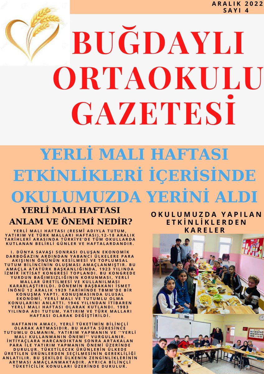 Bugdayli25's tweet photo. Okulumuzda yapılan faaliyetler, okul gazetemizde yerini almaya devam ediyor.
https://t.co/vbabWdv3ZI
@skaygusuz
@Erzurum_Mem
@latifbagacli
@koprukoymem
@omer25guney https://t.co/0hBLOjTgs2