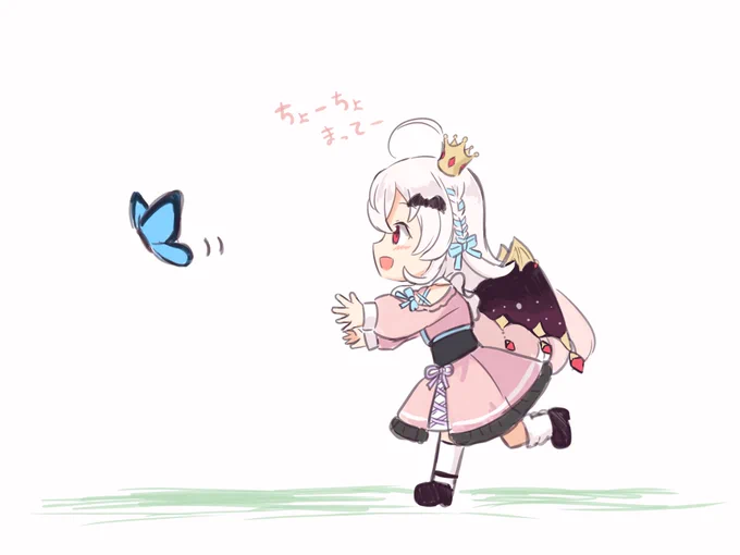 ちょうちょ追いかけるろりちぇる #あーとちえる 
