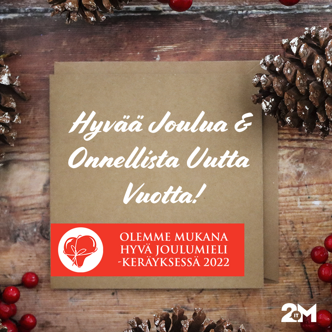 Kiitämme asiakkaitamme ja yhteistyökumppaneitamme kuluneesta vuodesta ja toivotamme hyvää joulua ja onnea sekä menestystä ensi vuoteen 2023! 

Joululahjoituksen teimme tänä vuonna Hyvä Joulumieli-keräykseen🎄💫
#hyvääjoulua #hyväjoulumielikeräys #onneavuodelle2023 #kiitos