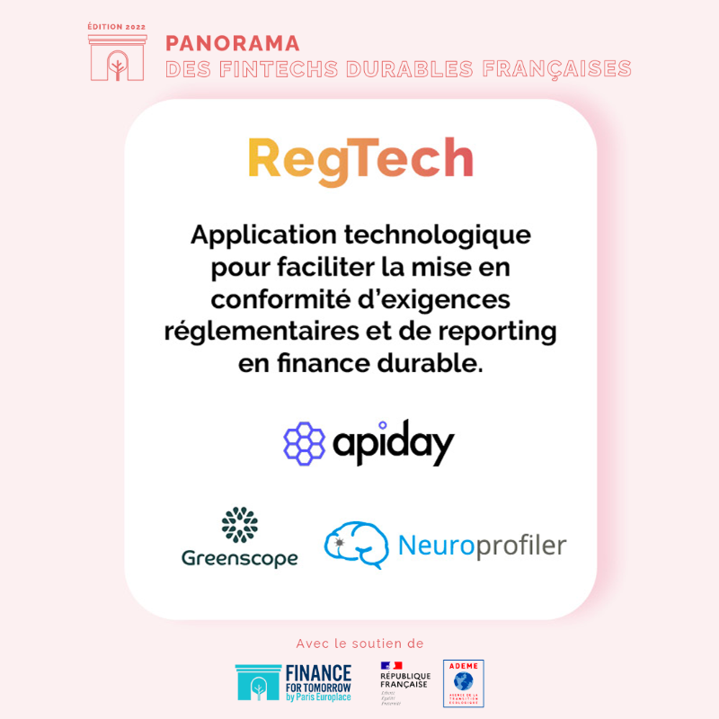 IFD_Paris's tweet photo. 🌱⭐️ Il y a quelques semaines, nous avons publié la première édition du Panorama des #fintechs durables françaises 🇫🇷 en collaboration avec l’@ademe !

Partez à la découverte des 102 fintechs recensées par catégorie : #RegTechs, #risques, #néobanques et financement de projet ⤵️
