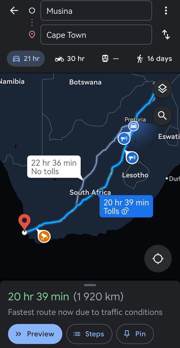ProffessorJayy's tweet photo. Top Gear challenge:
🧭:Musina to Cape Town and return back to Musina.
Budget 💰: R50K
Car should not break down during your journey.
Prize: coming back in one piece.
Here's my contribution: https://t.co/HT1wng5Api