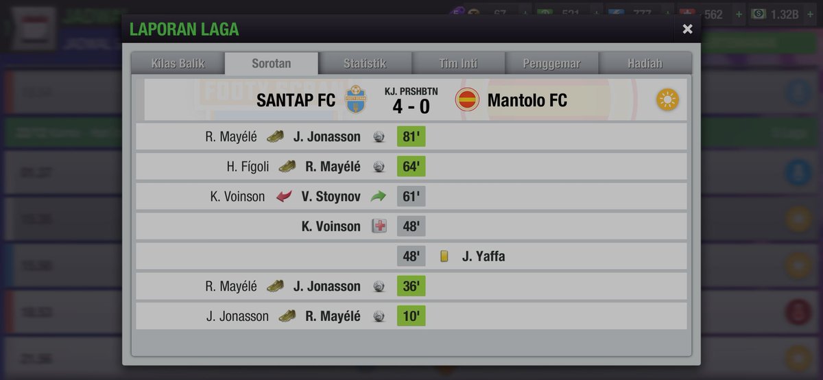 Result @Liga3TEI <a href="/SANTAPFC/">SANTAP_FC</a> berhasil memenangkan pertandingan melawan <a href="/Mantolo_FC/">Mantolo_FC</a>