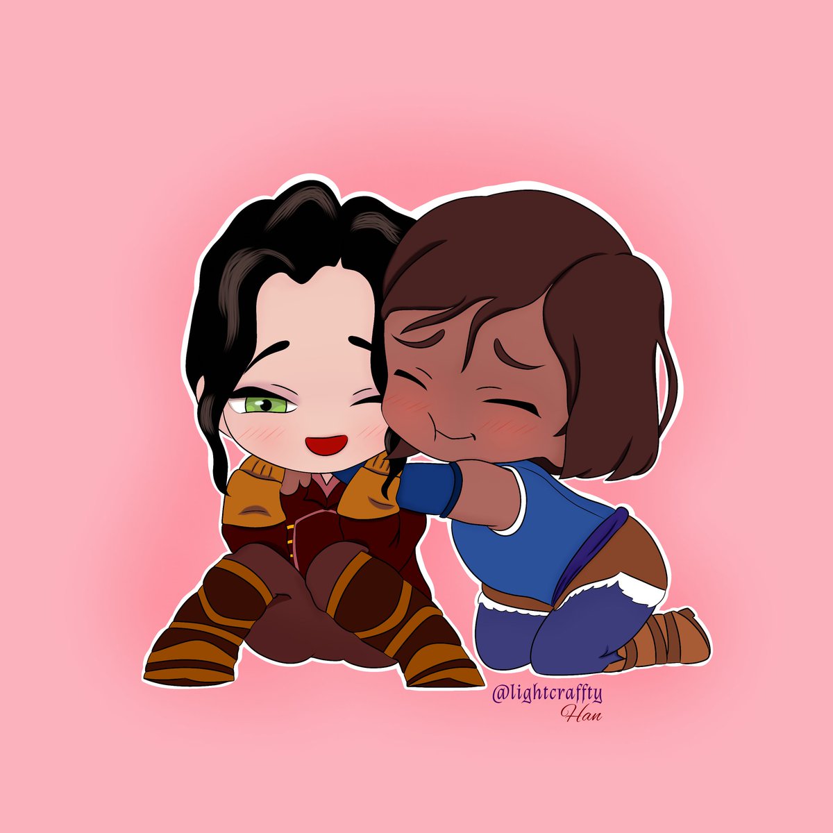 Lightcraffty's tweet photo. HERE IS IT! FINALLY FINISHED ARGHH
Apologies for the late post🙏
Been busy this week *sigh

...ANYWAY again happy #korrasamiday wuuuu💃

#korrasami #korra #asami #tlok https://t.co/pcyxiXJM0m