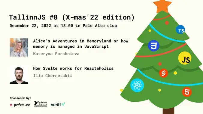 prfct_network's tweet photo. Today, the Prfct team is heading to a holiday-special event TallinnJS https://t.co/9jeTTwFeQn💥 

#TallinnJS is a group of developers passionate about #JavaScript and eager to gather together to share best practices and learn from each other while having a great time together 😉 https://t.co/5F2MDIHfwL