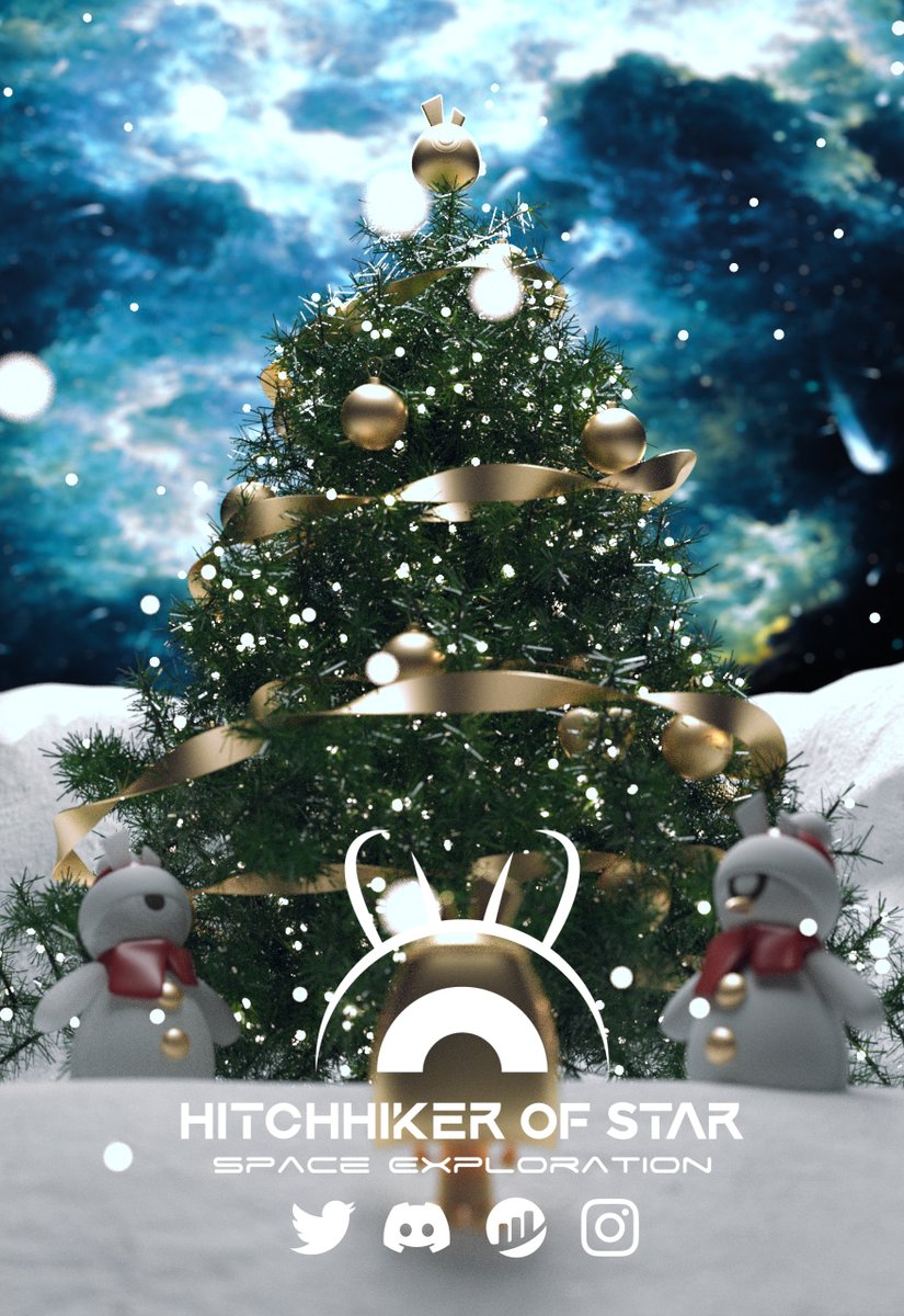 Hitchhikers collected lots of stars along the way and hung them all over the Christmas tree and the dark night sky.

#Hitchhikerofstar #MerryChristmas