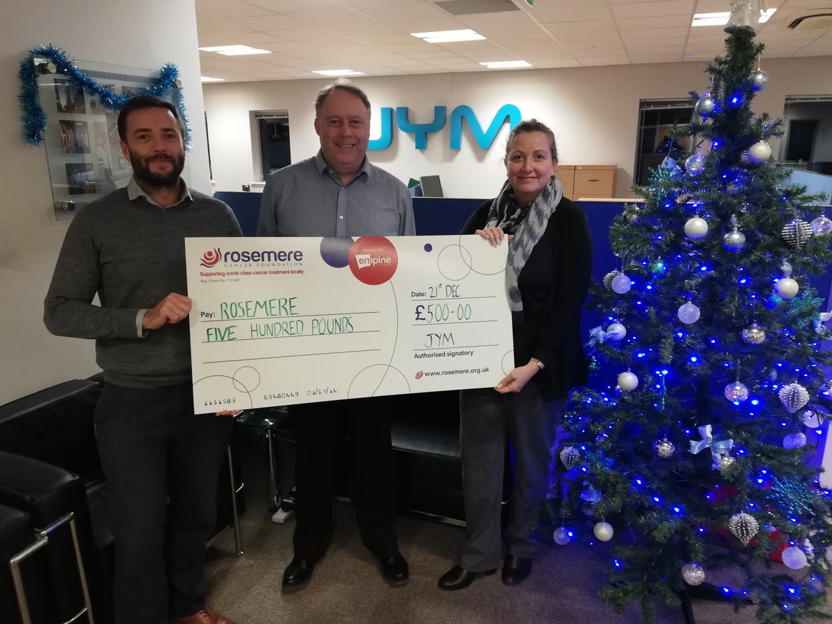 JYMpartnership's tweet photo. JYM are proud to have raised £500 for @RosemereCF following our World Cup Charity Prediction Competition and donations in lieu of Christmas Cards. Read more at https://t.co/wbFKqvb8P7
#rosemere #WorldCup2022 https://t.co/ROzqsUDRcw