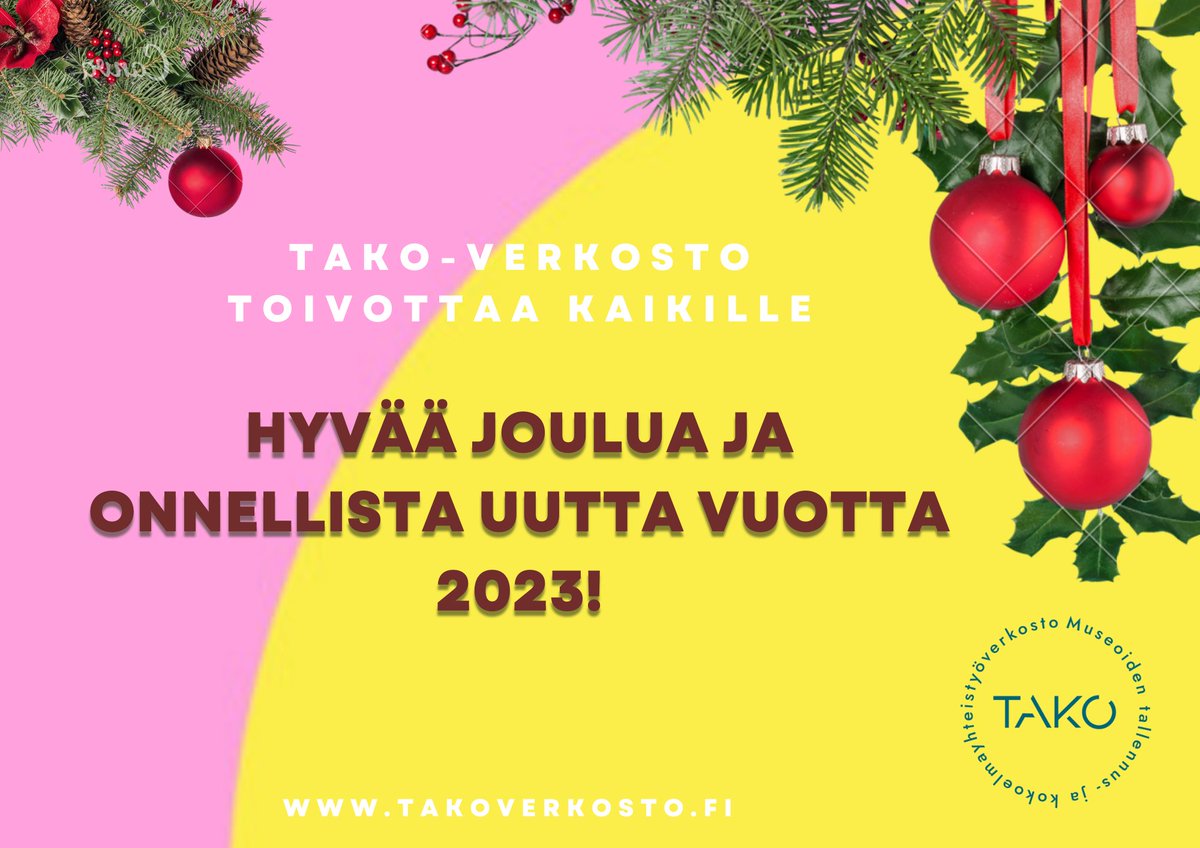 TAKO-verkosto toivottaa kaikille hyvää joulua ja onnellista uutta vuotta 2023!