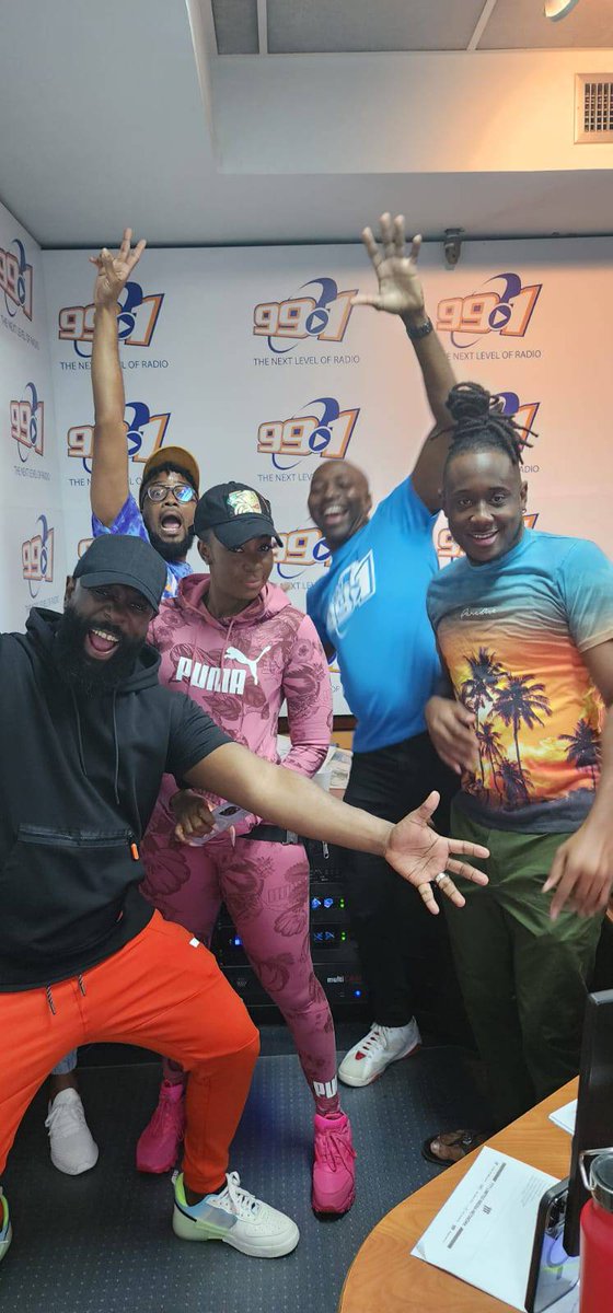 LIVE NOW!!!! The most addictive morning show on the planet, the TnT Morning Show 6-9am on Next 99.1FM with Richard Trumpet, Tim Tim &amp; DJ Elon.