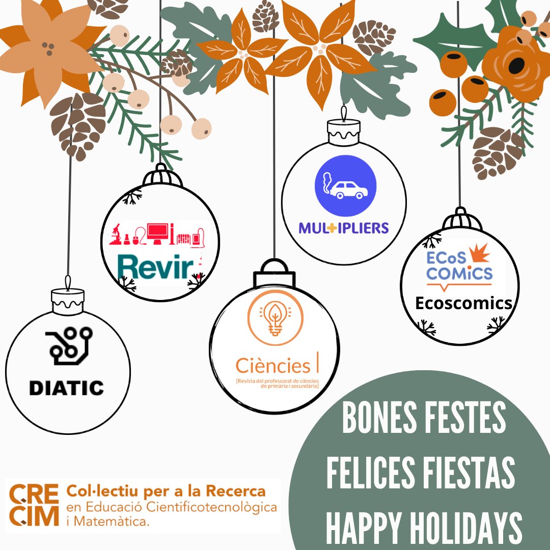 El CRECIM us vol desitjar a tots i totes unes bones festes i un feliç 2023!