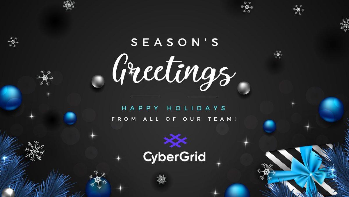 CyberGrid_GmbH's tweet image. 🎄 HAPPY HOLIDAYS 🎄
We are grateful for the inspiring connections, exciting projects and events we shared with you in 2022. 
Thank you for the trustful collaboration and the active support!
 
✨Wishing you a joyful Holiday Season✨

All the best from #CyberGrid!