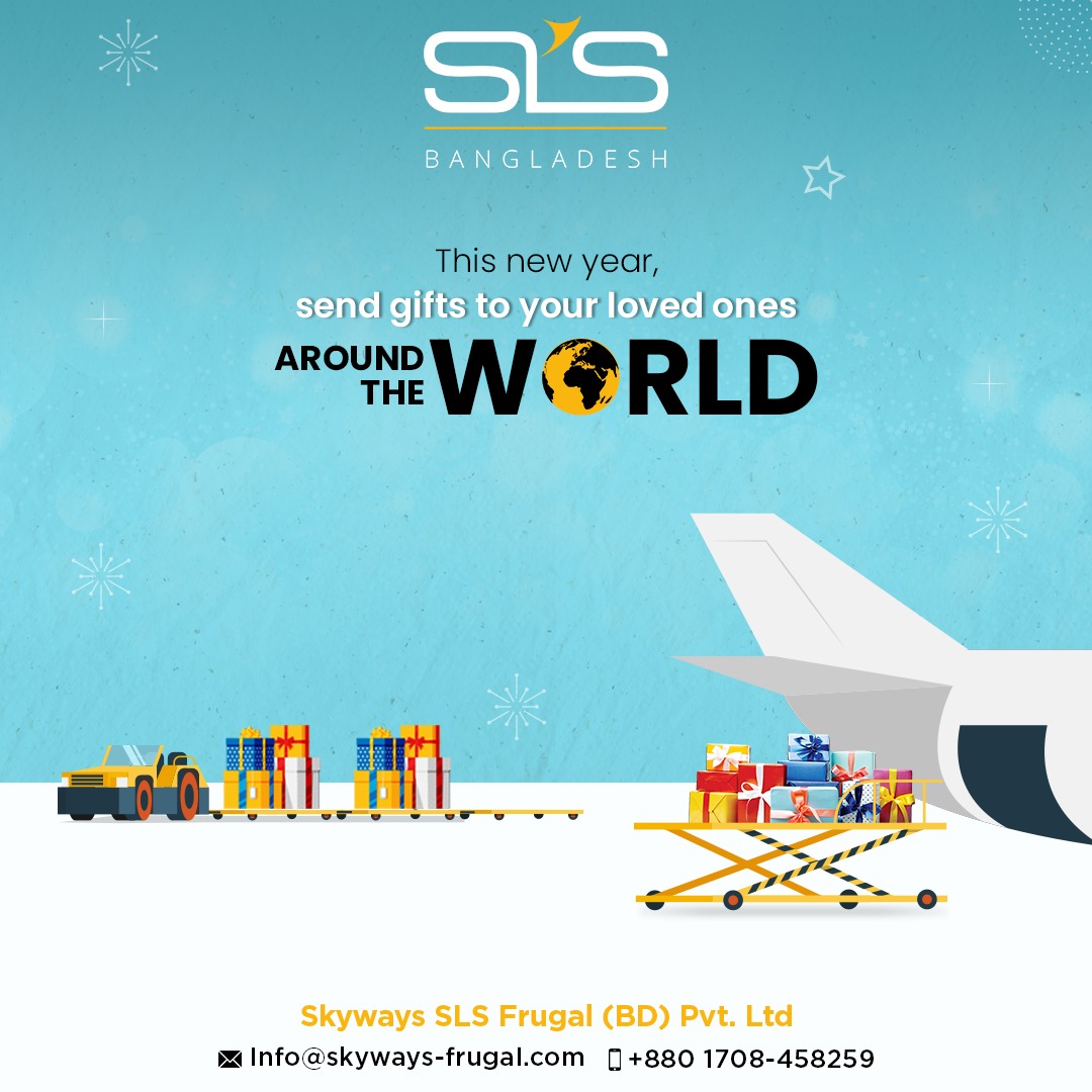 This new year send gifts to your loved ones with our logistics services and make them smile.😃
#MovingWithYou #Skywaysbangladesh #Slsbangladesh #LogisticsServices #logisticscompany #bangladesh #bangladeshlogistic #airfreight #oceanfreight #logisticssolutions #newyeargift #newyear