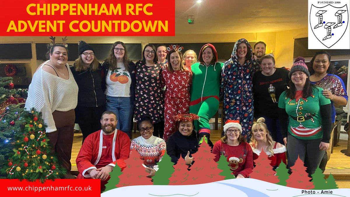 ChippenhamRFC's tweet photo. On the 22nd day of December, the incredible @ChippenhamRFC Advent Calendar features the fantastic Chippenham Ladies (and a couple of bearded coaches)!!
Its getting very close to Christmas, so who's gonna make it tomorrow?
#Advent #Chipmas #Chippenham #RugbyFamily https://t.co/WdX97hvQSl