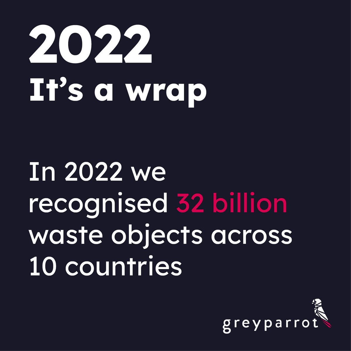 greyparrotai's tweet photo. We gathered more #waste data than ever in 2022, so it’s only fitting that we round it out with some statistics. Here’s our year in numbers — including the amount of value we see lost to residue lines every week 👇 https://t.co/DnQaxaR3Bp