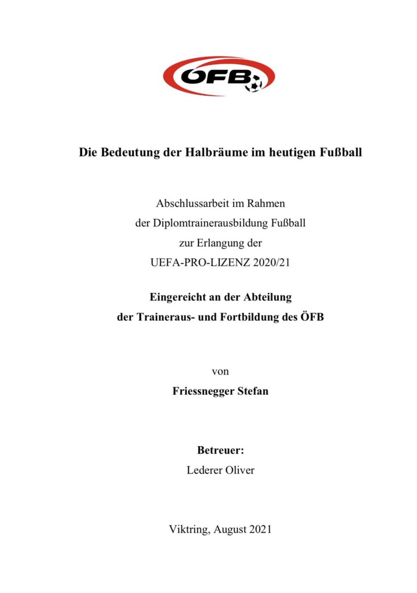 „The importance of the half spaces“ (pdf file - german)

This is my dissertation of the UEFA-PRO-License 

In order to recieve the pdf-file: 

• Follow
• Retweet
• Comment your e-mail below
