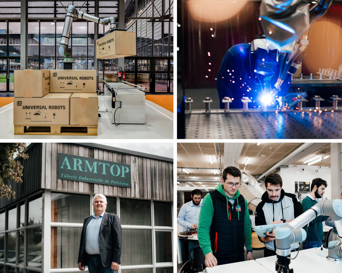 UR_France's tweet photo. [#BlogUniversalRobots] 2022 : une année forte en cobotique 👉 https://t.co/JbncinwLoT

De l’essor de la #cobotique dans l’#enseignement au lancement du nouvel #UR20 en passant par les nombreux événements dédiés aux #cobots. 

Retour sur les moments les plus marquants de 2022 👆 https://t.co/u54b7eIR4B