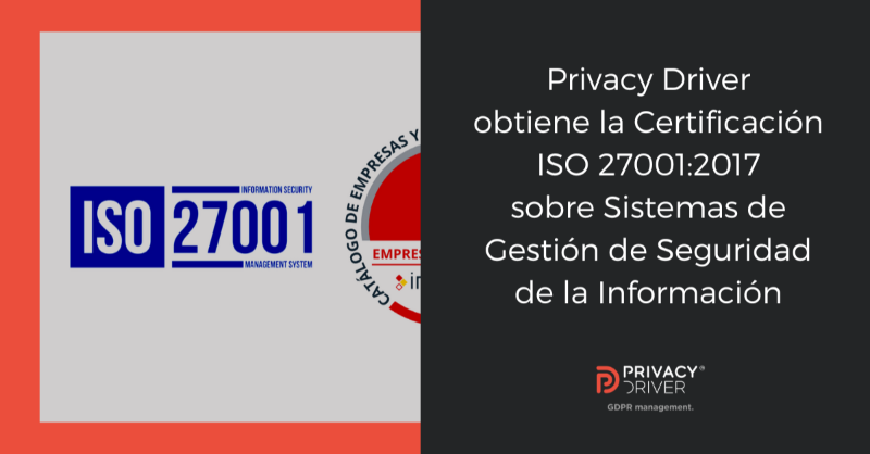 PRIVACY_DRIVER's tweet photo. 🔴👇 Seguridad en #PrivacyDriver. 🛡️🔒
✅ Privacy Driver ha obtenido la Certificación en la Norma UNE-EN #ISO27001:2017, tras ser auditado el SGSI por la entidad OCA.
✅ Además, Privacy Driver está registrada en el catálogo de empresas y soluciones de ciberseguridad de @INCIBE.