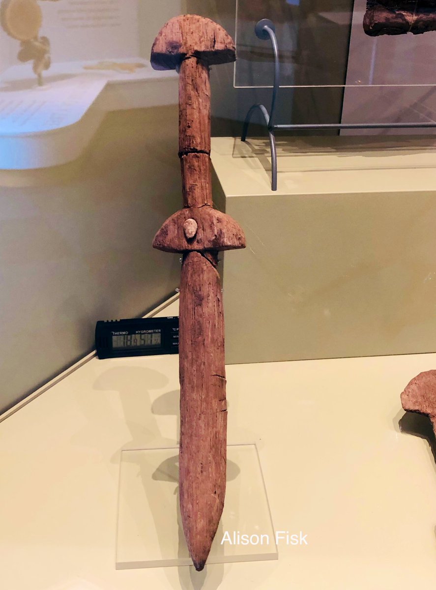 AlisonFisk's tweet photo. At almost 2,000 years old, this child’s wooden toy sword is a remarkable survival from Roman times. It was unearthed at Vindolanda cavalry barracks in 2017. 📷 my own. More info: https://t.co/k6RxLcnp0f

#RomanFortThursday
#Archaeology https://t.co/ql8XjnCZ1W