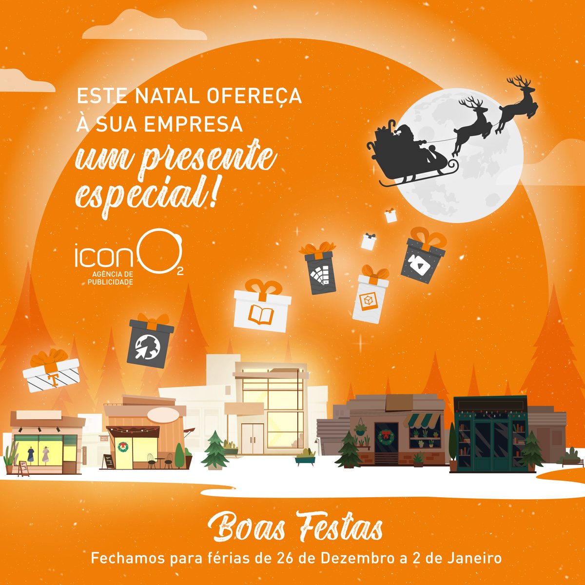 iconO2com's tweet photo. Desejamos a todos os nossos clientes e parceiros, que nos acompanharam ao longo deste ano, Boas Festas e Bom Ano 2023!
Estamos encerrados de 26 Dezembro 2022 a 2 Janeiro 2023
#FelizNatalATodos  #BoasFestas  #Prospero2023 https://t.co/oD5omqAjQ1