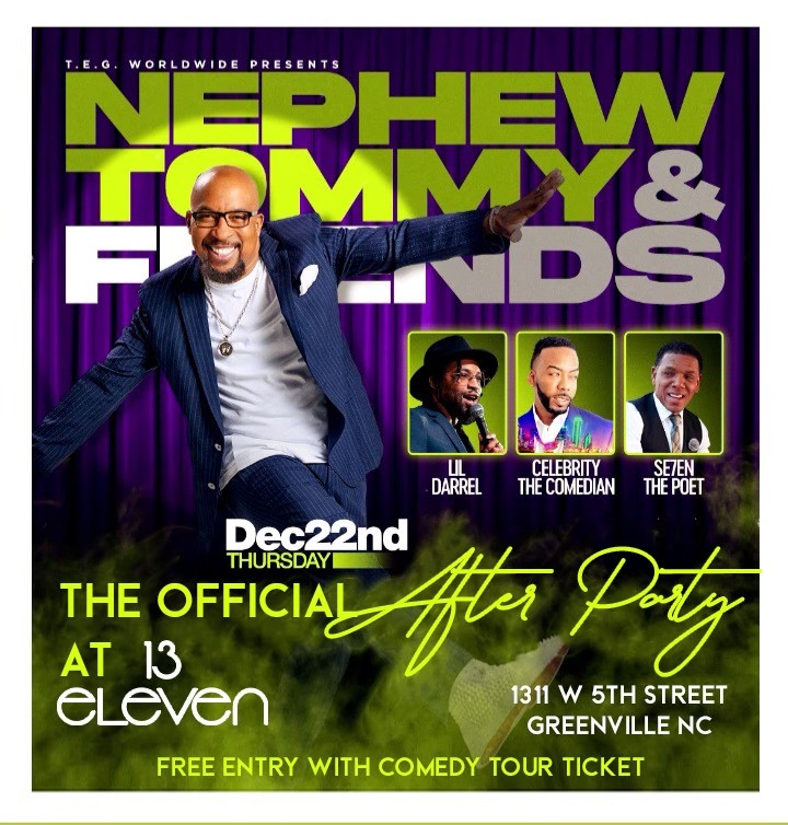 DjQue252's tweet photo. 🎄🚨LET’S KICK THIS HOLIDAY WEEK/WEEKEND OFF THE RIGHT WAY🎄🚨DJ QUE LIVE @13Eleven Bar Tonight. THE OFFICAL NEPHEW TOMMY &amp; FRIENDS AFTERPARTY‼️💃🏽🕺🏽

🎫FREE ENTRY WITH CONCERT TICKET

https://t.co/K0p0hJZ9XZ

📍1311 West 5th Street. Greenville, N.C. 27834 🚙 https://t.co/Ok9NsgJWM4