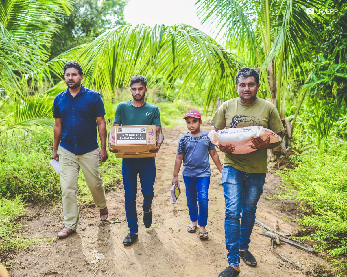 ‘Tis the season of love and giving. Here is our hardworking field team in Sri Lanka (from left to right: Sameera, Janaka, Sameera’s son &amp; Kumara) on their way to hand relief packages to rural families in Sri Lanka. Give some holiday love and donate at bit.ly/helpforsrilanka 💚