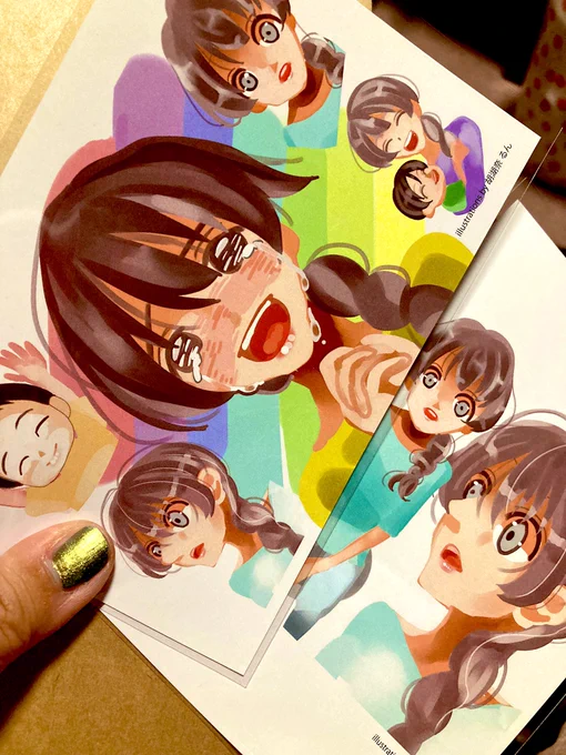 絵本のコンクールに出したイラストがコンクール元の会社からポストカードになって贈られてきましためちゃくちゃ嬉しい! 