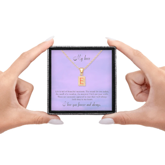 basknova's tweet image. Valentine's day Gift for your love - An awesome initial letter 18K Gold necklace with a lovely message card #InitialLetter #LetterNecklace #ValentineGift