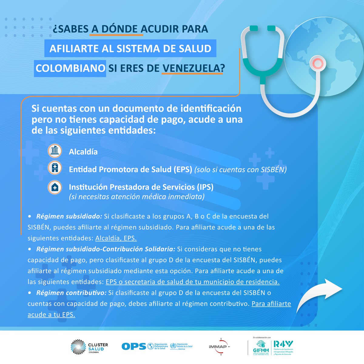 egaviri3's tweet photo. 🧵Si quieres afiliarte al Sistema de Salud 🇨🇴, debes tener una categoría Sisbén. Si no la tienes, podrás acceder a una afiliación de oficio, válida por 4⃣ meses, mientras solicitas una encuesta Sisbén en https://t.co/4YiaQLX200.

#SaludParaTodos
#GIFMMContigo
@MinSaludCol https://t.co/Sjg00wAsX4