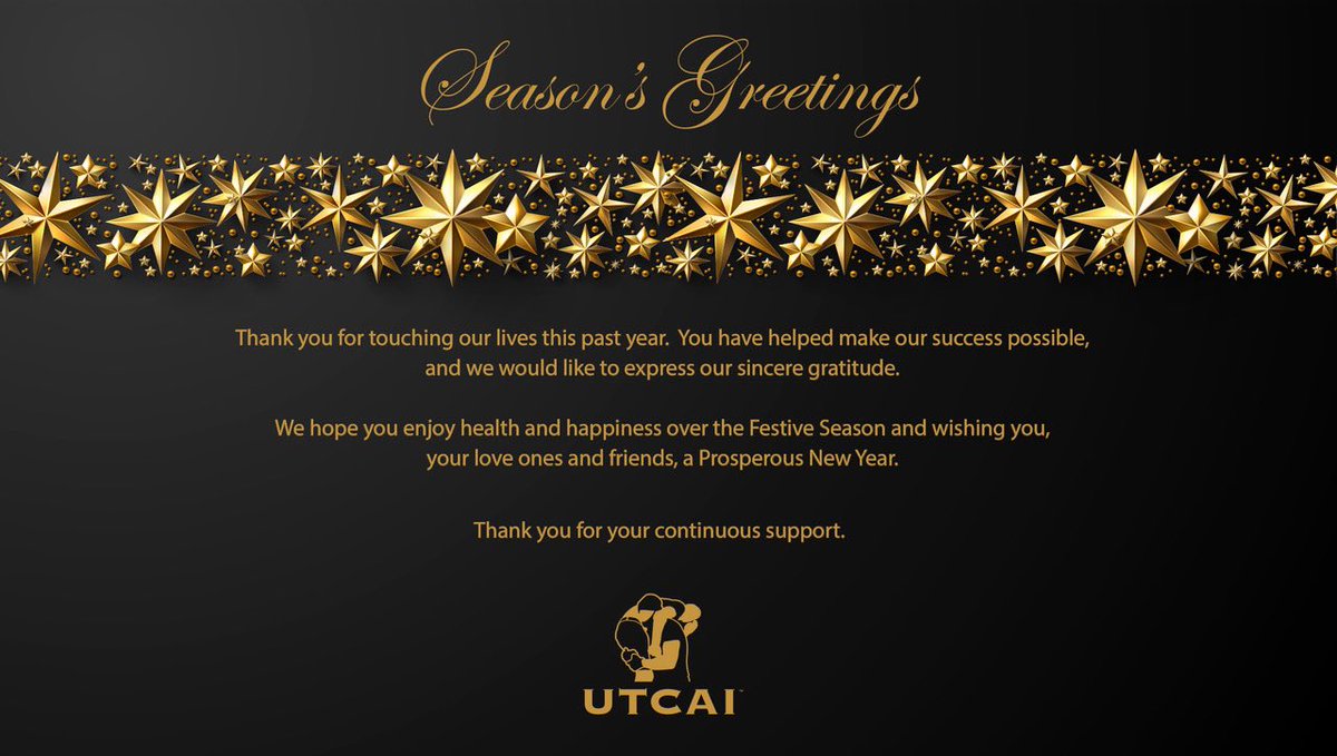 SEASON'S GREETINGS During this season, we take time to reflect upon the good things we have… like our supporters. We wanted to send you a huge THANK YOU for your encouragement, support and to let you know that we appreciate you ALL.