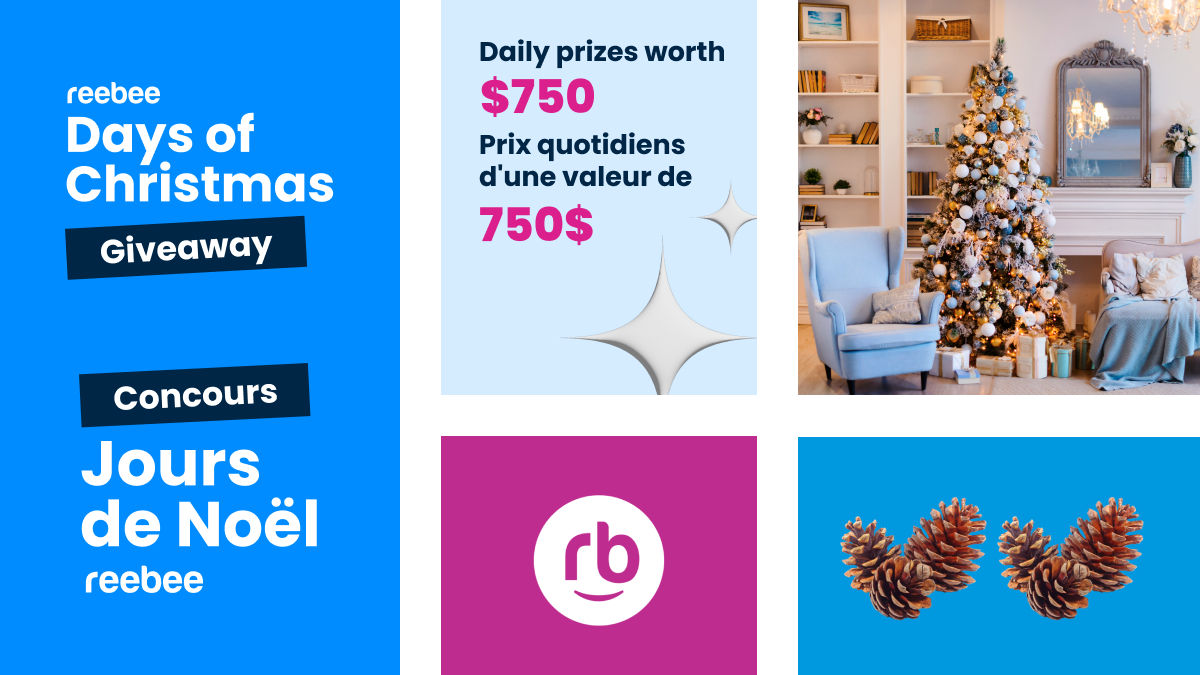🎁 Your chance to WIN 🎁
It's reebee Days of Christmas and we've still got more prizes to give away! Enter now for your chance to win! Details this way: bit.ly/3vfABY1

#reebeeDaysOfChristmas #Giveaway