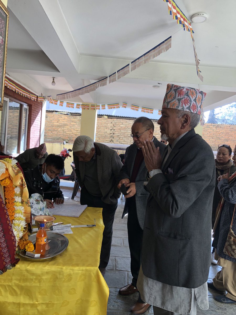 drbishnuhnepal's tweet photo. Paid homage to late #KulBahadurGurung/104-father of next door nbr & friend #NarayanGurungKone @#TamuSamajikBhawan/#Anamnagar/#Kathmandu/#Nepal.Prayed RIP🙏🌸🙏
-#NepalIsTheCulturalCapitalOfTheWorld @#Himalayas #UNSG #UNWTO #Xinhua #GurungCulture #TamuCulture #Kaski #Buddhism #EU https://t.co/IfEjlFNj1C