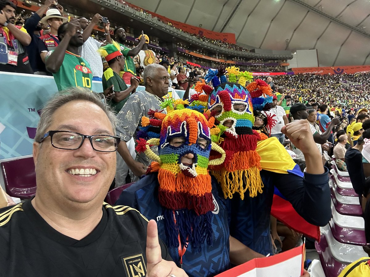 stuartwaldman's tweet photo. @LAFC Representing in Qatar seeing Cifu and Palacios play for Ecuador. #12DaysOfLAFC https://t.co/mvL5MLv1i4