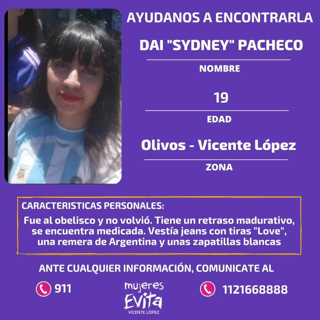Hola compas, por favor difundir y podamos encontrarla. Muchas gracias ✌️✌️✌️🇦🇷🇦🇷🇦🇷🫂🫂🫂