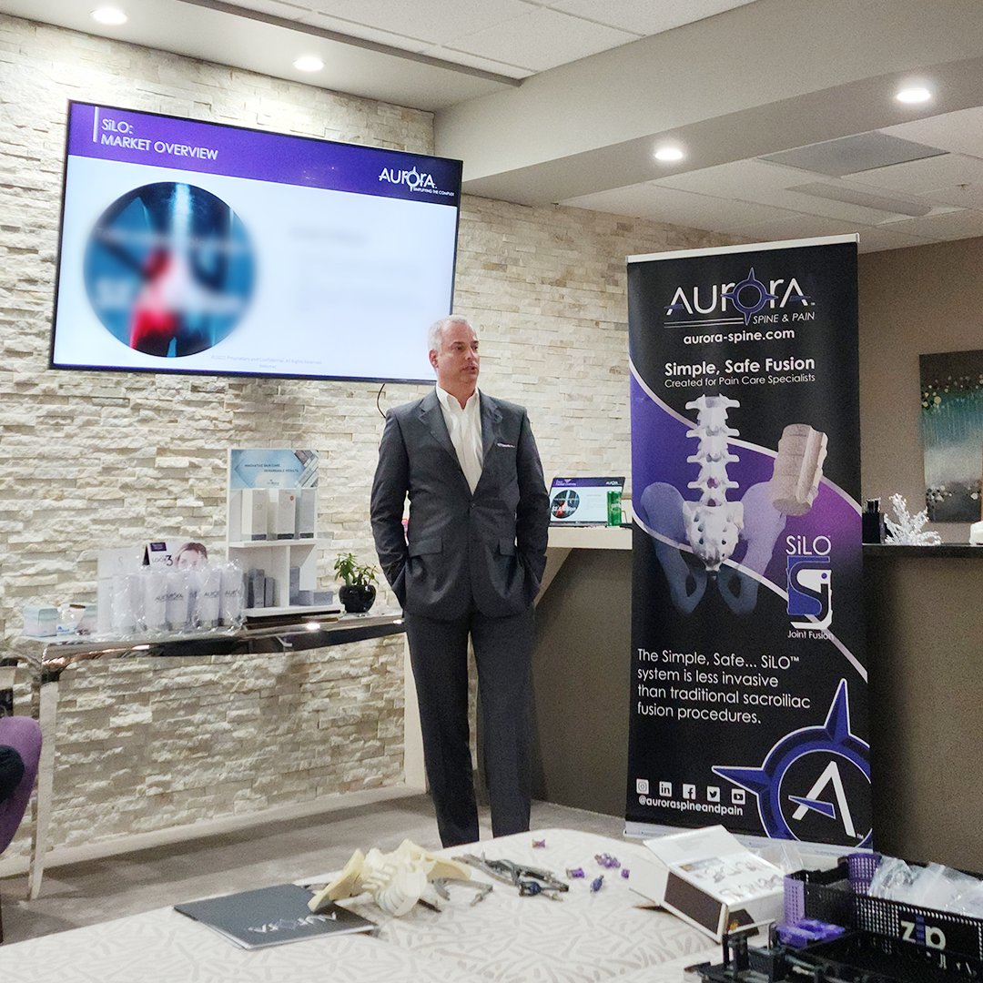 AuroraSpine's tweet photo. Another great lab at Camarillo, teaching the minimally invasive procedures ZIP™ &amp; SiLO™ Special thanks to Dr. Ali Nairizi and Dr. Rainer Vogel for always supporting the the Aurora Team.
#GoAuroraGo #ZIPdevice #spineandpain #ThePurpleForce $ASAPF $ASG.V https://t.co/7lubNYC6KD