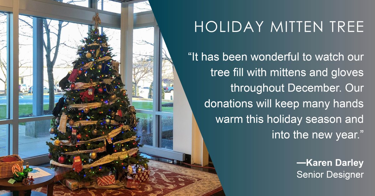 KleinfelderHQ's tweet photo. Century-Kleinfelder’s Hunt Valley, MD office gave the gift of warmth this holiday season with its festive Mitten Tree. Staff hung mittens and gloves on the office’s tree, which were donated to  @salvationarmy. 

#WeAreKleinfelder #KleinfelderGivesBack #MittenTree https://t.co/7P7Zqlrytz