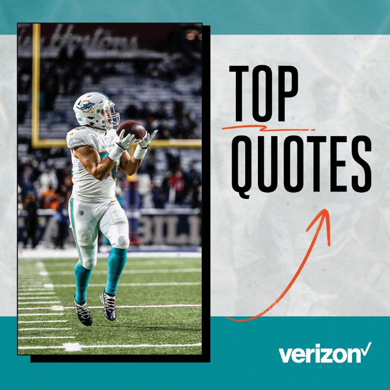 MiamiDolphins's tweet photo. "So to be able to kind of be a part of their day when you're not physically there, to be able to give them some fun entertainment to watch, hopefully a lot of touchdowns and a good game, I think that's all you can ask for." - FB Alec Ingold 🎄

Check out yesterday’s #TopQuotes ⬇️