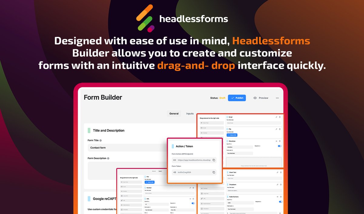 headlessforms's tweet image. Build and manage online forms for your business without any coding. headlessforms.cloud
#formbuilder, #formtools, #forms, #form, #onlineforms, #onlineformbuilder, #onlineform, #webforms, #createforms, #contactformbuilder, #contactformcreator, #webform, #formsolution