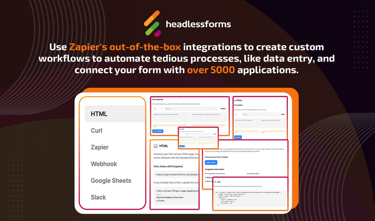 headlessforms's tweet image. Build and manage online forms for your business without any coding. headlessforms.cloud
#formbuilder, #formtools, #forms, #form, #onlineforms, #onlineformbuilder, #onlineform, #webforms, #createforms, #contactformbuilder, #contactformcreator, #webform, #formsolution